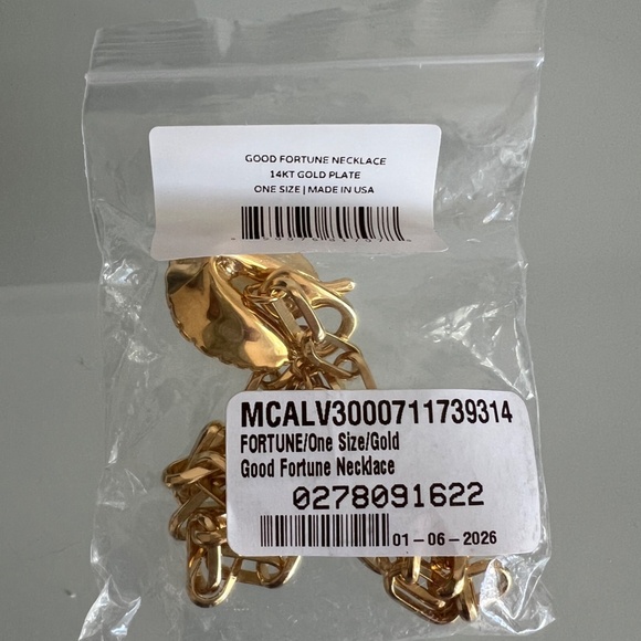 MARTHA CALVO Good Fortune Cookie 14K Gold Plated Necklace - Picture 7 of 7